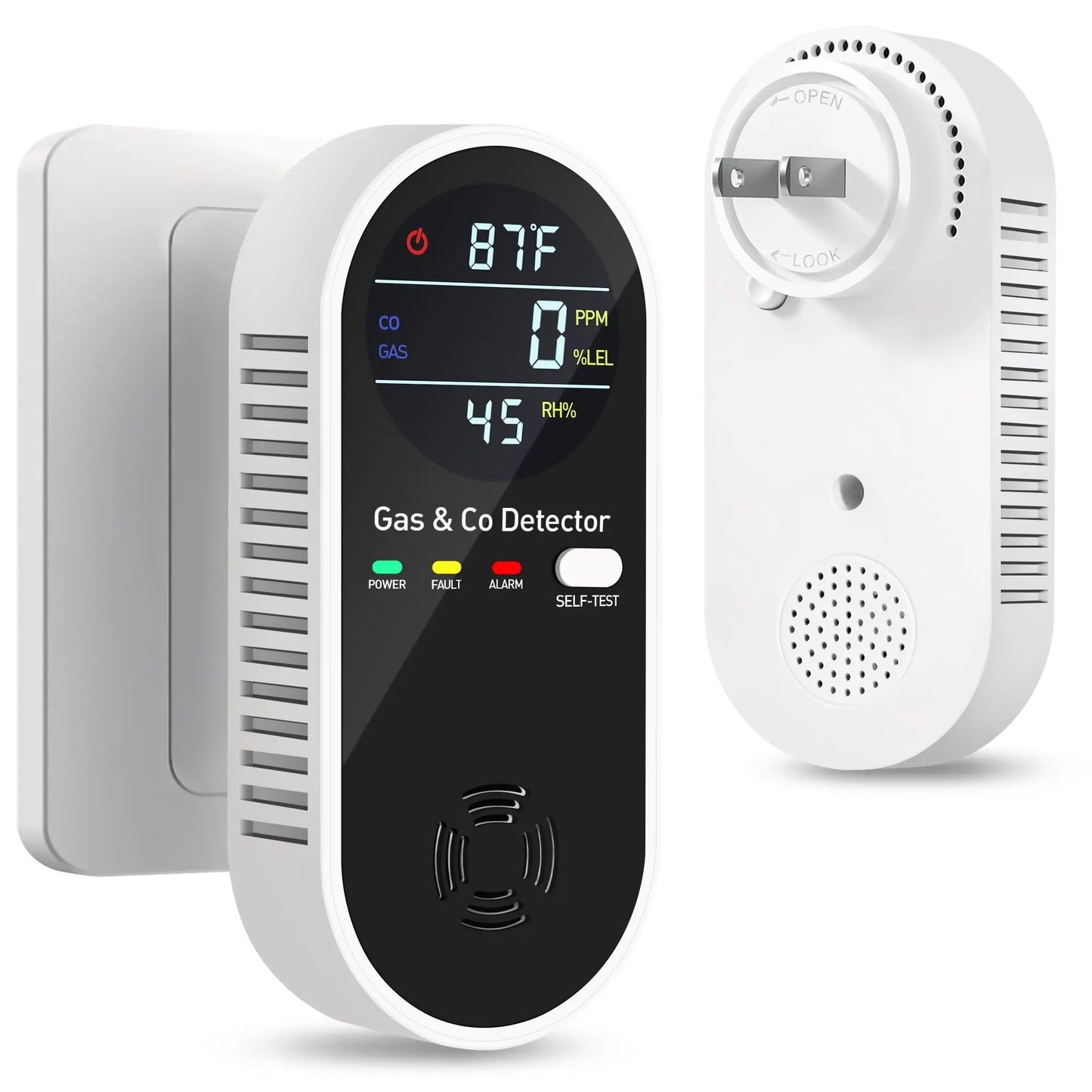 Smart Home Guardian Air & Temp Monitor 5-in-1 Portable Detector with Natural Gas Detection Temperature Humidity Sensors High-Definition Display Accurate Alerts Summervibes
